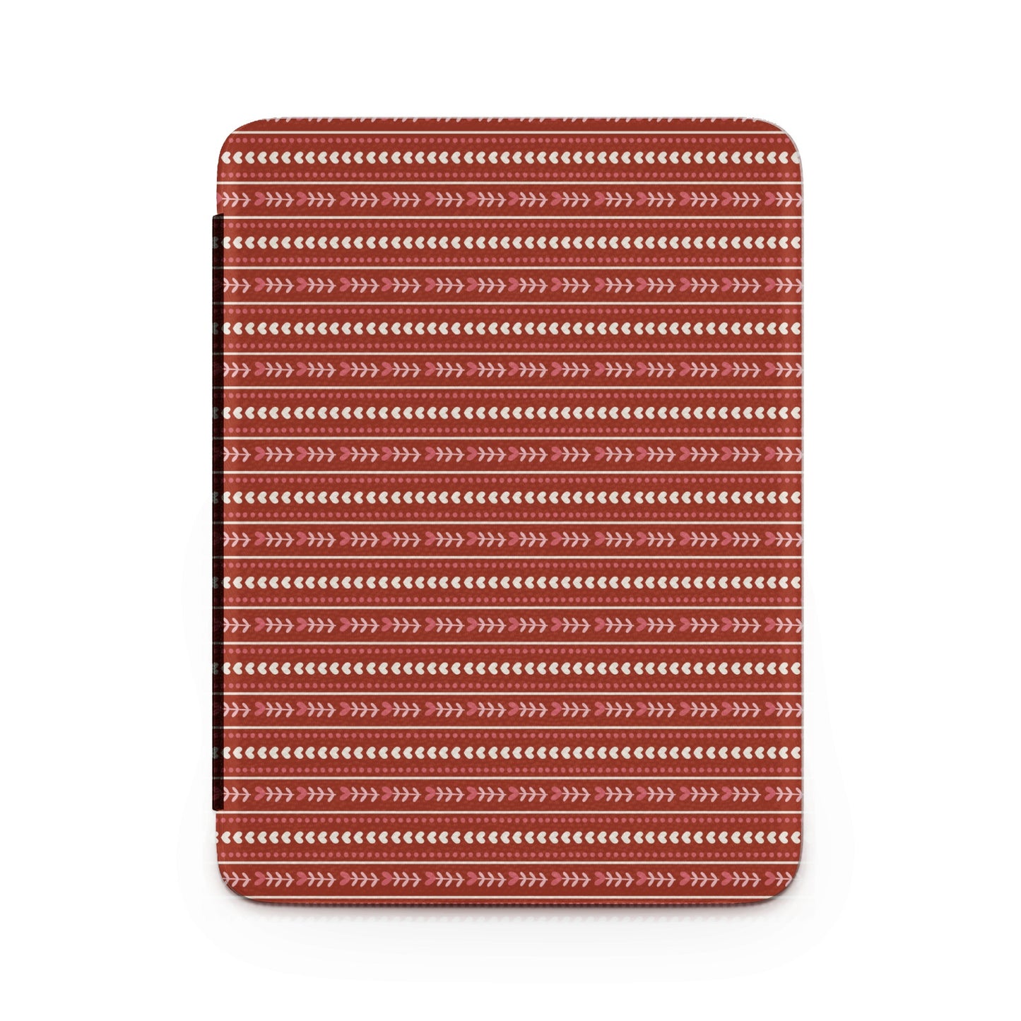Red and White Chevron Striped Pattern Laptop Sleeve