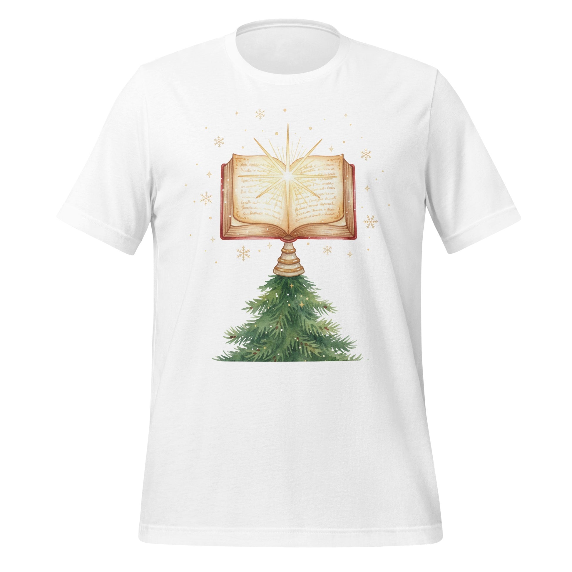 Christmas Tree with Magic Book Design T-shirt