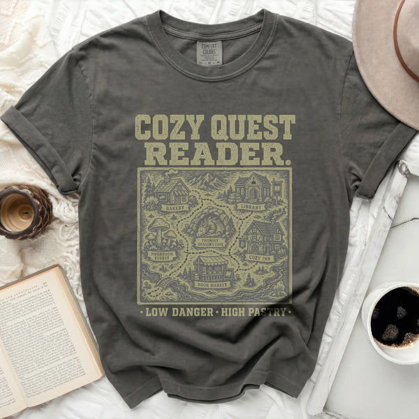 Cozy Quest Reader Map Tee in Pepper