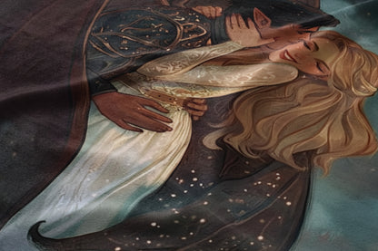 Romantic Embrace Magical Fantasy Artwork Blanket