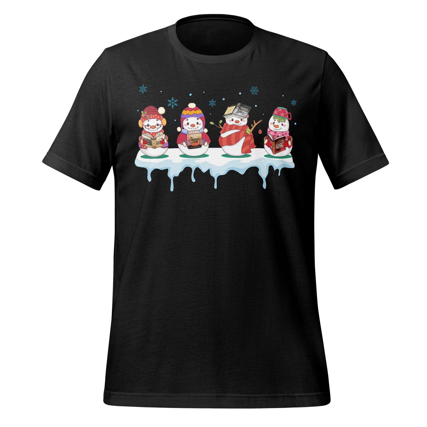 Cute Cartoon Christmas Snowmen on Ice T-Shirt
