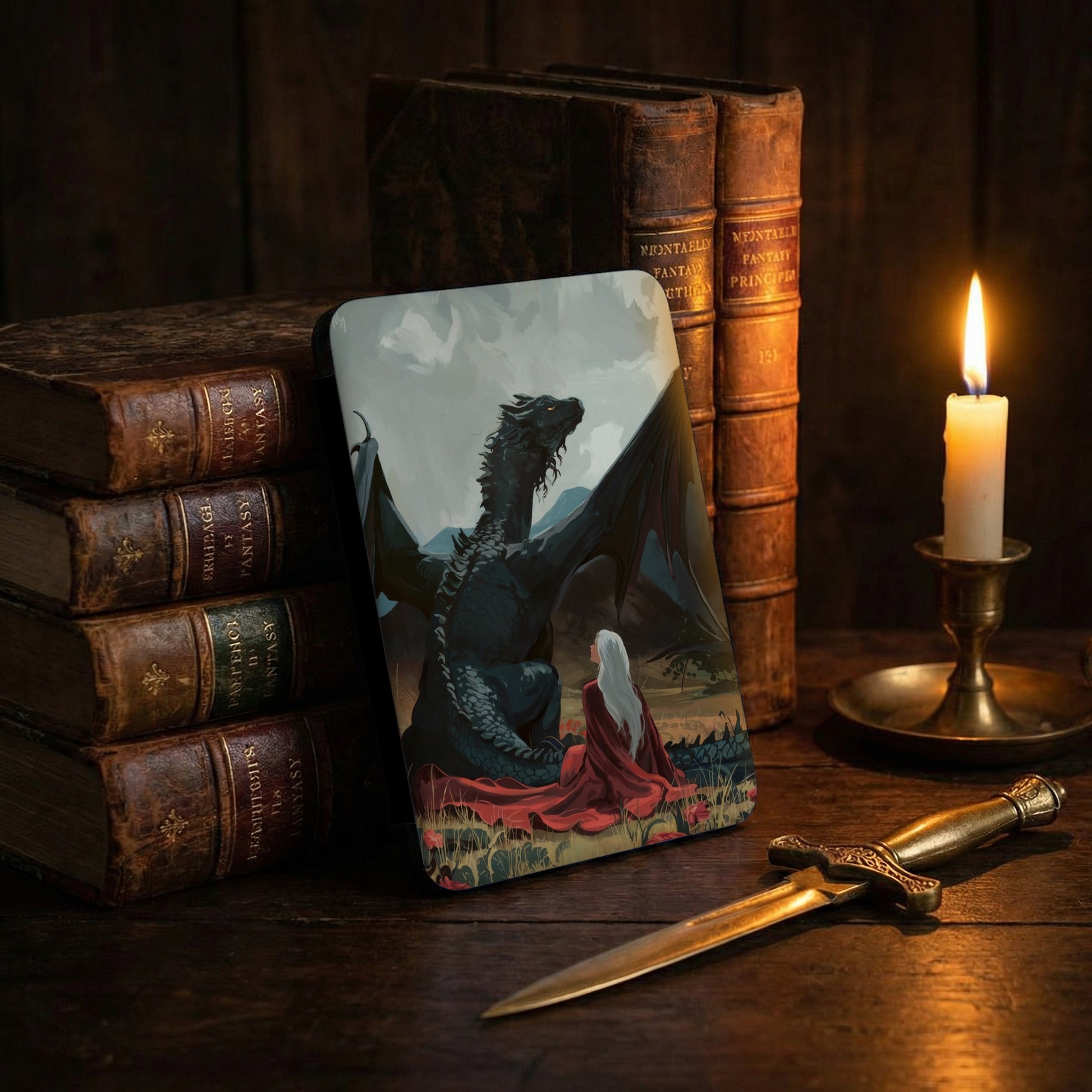 Mythical Black Dragon White Haired Queen product type