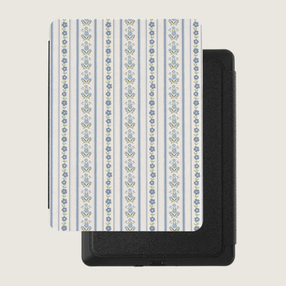 Vertical Striped Floral Pattern Kindle Case Cover