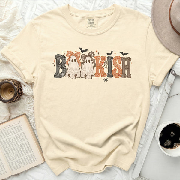 Retro Bookish Ghost Book Tee in Ivory