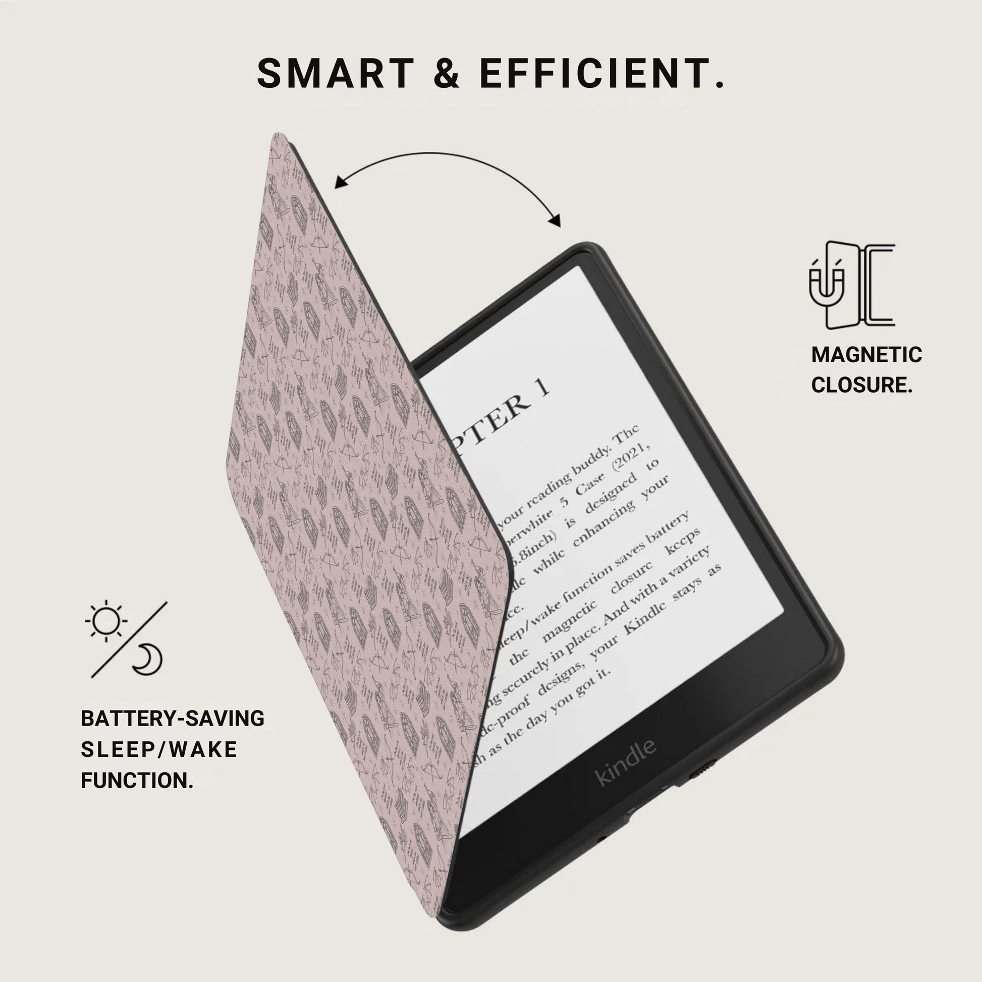 Smart & Efficient Kindle Case Magnetic Closure Sleep/Wake product type