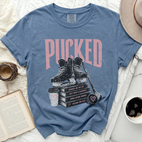 The Pucked Romance Story Tee in Blue Jean
