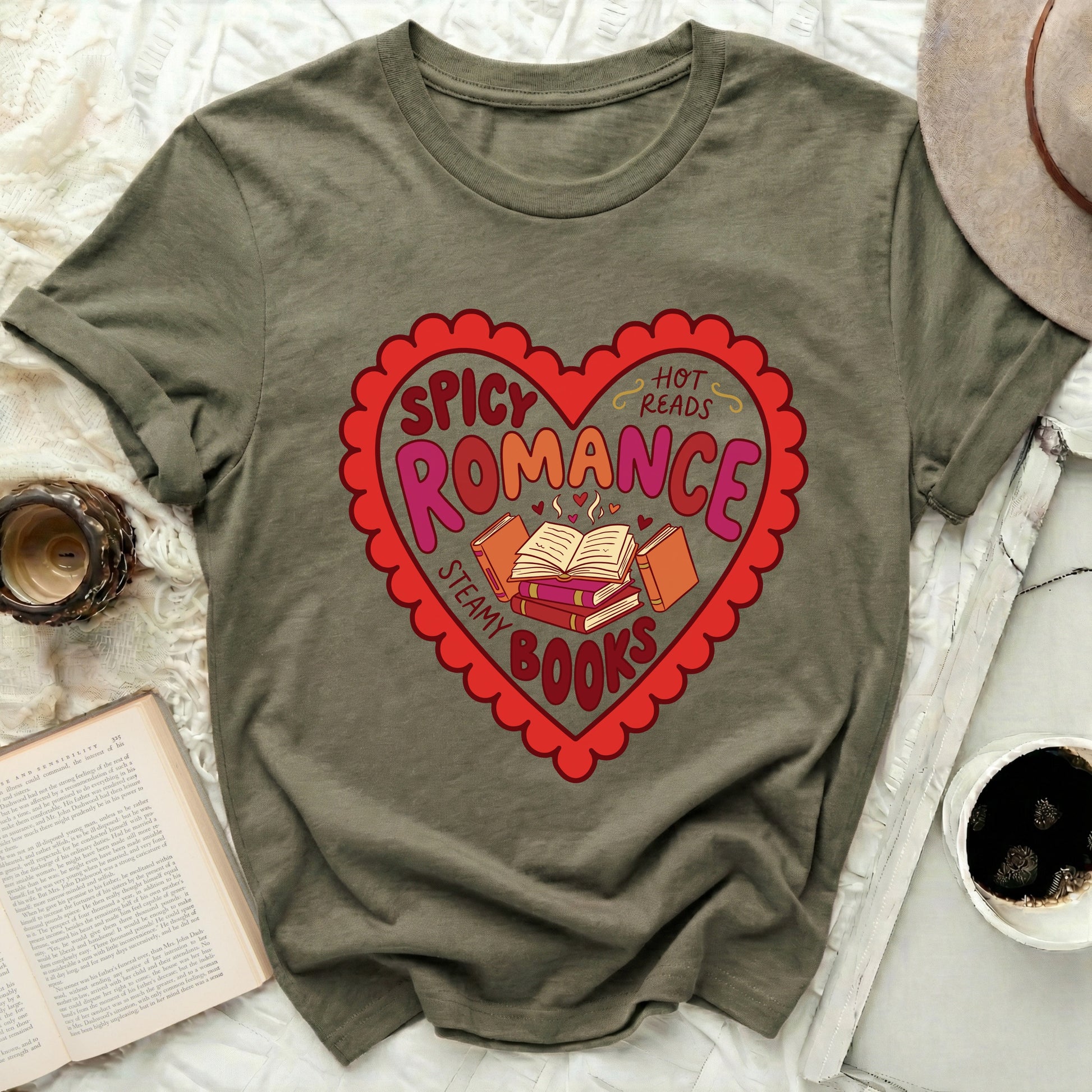 Spicy Romance Hot Reads Steamy Books T-Shirt product type
