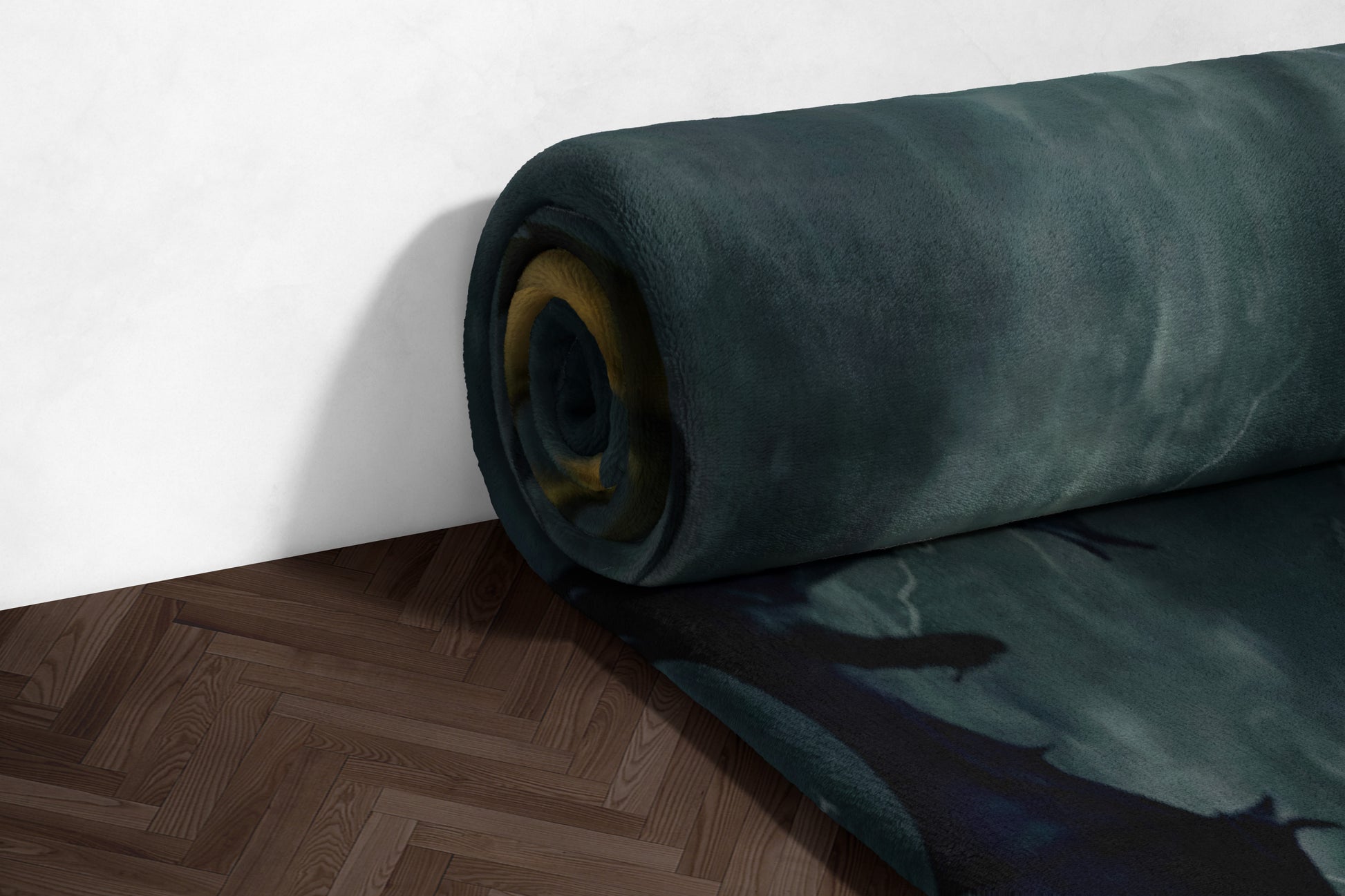 Cozy Dark Blue and Black Fleece Blanket Product