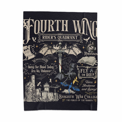 Fourth Wing Rider's Quadrant Wild Dragon Blanket