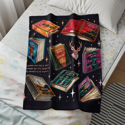 Reading Time Printed Quilt for Book Lovers