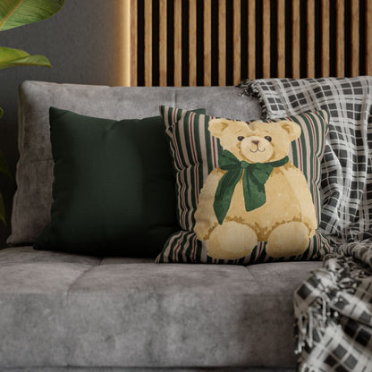 Cozy Decorative Throw Pillow with Teddy Bear Design