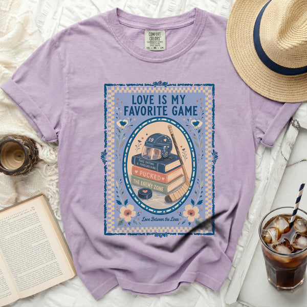 Love Is My Favorite Game Tee in Orchid