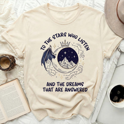 Stars Who Listen Dreams Are Answered product type
Stars Who Listen
Dreams Answered
Celestial Design
Fantasy Art
Moon Mountains
Dragon Wing
Crown Graphic
Night Sky
Constellations
Bookish Quote
Literary Fan
SJM Inspired
ACOTAR Fandom
Magical Theme
Mythical Beast
Inspirational Art
Fae Magic
Starry Aesthetic
Unique Graphic
Creative Design
