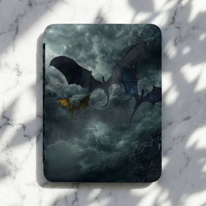 Dark Golden Dragons Storm Lightning Fantasy Sky product type