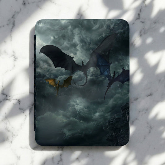 Dark Golden Dragons Storm Lightning Fantasy Sky product type