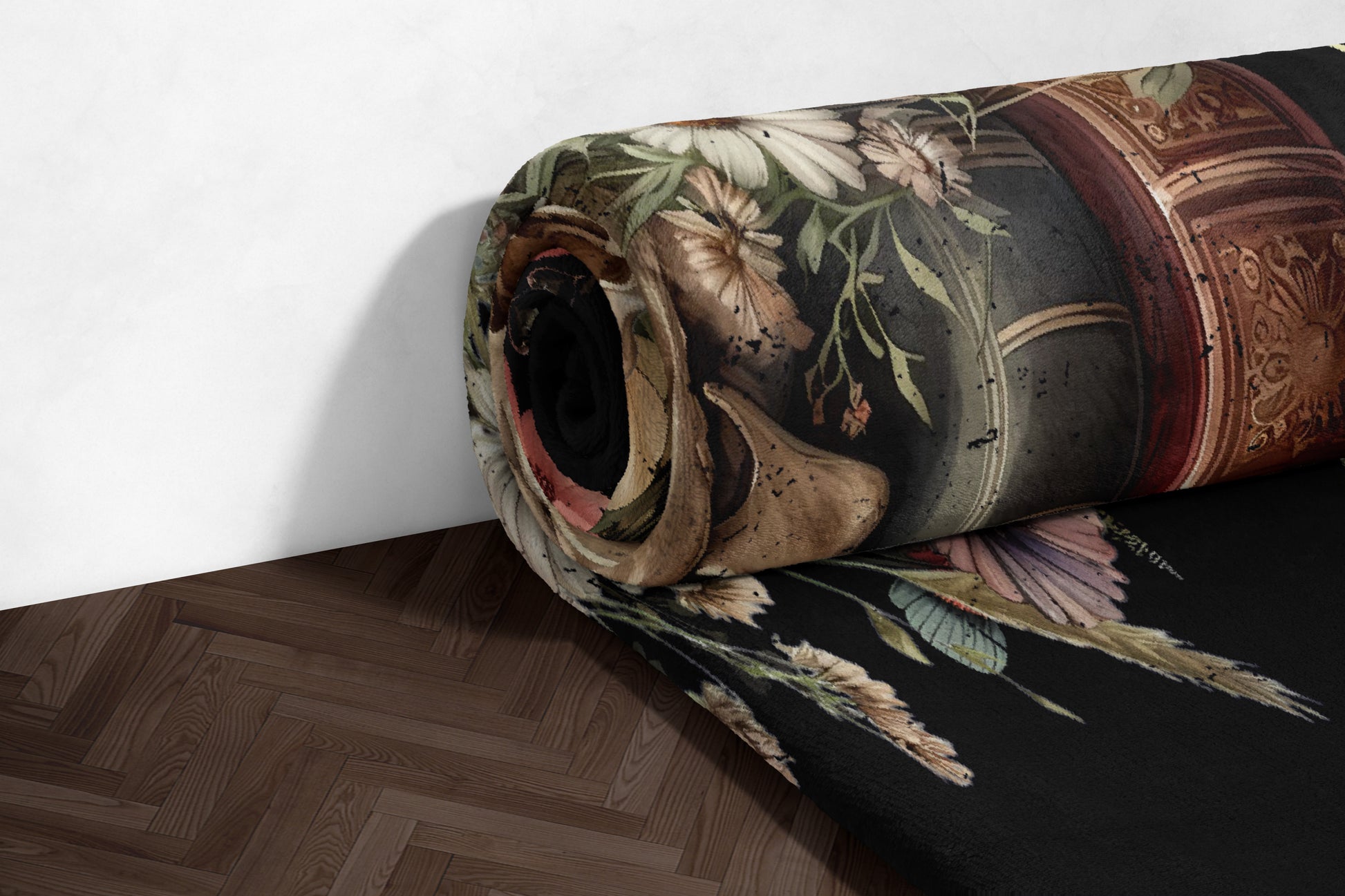 Elegant Floral Design Area Rug for Living Room Decor