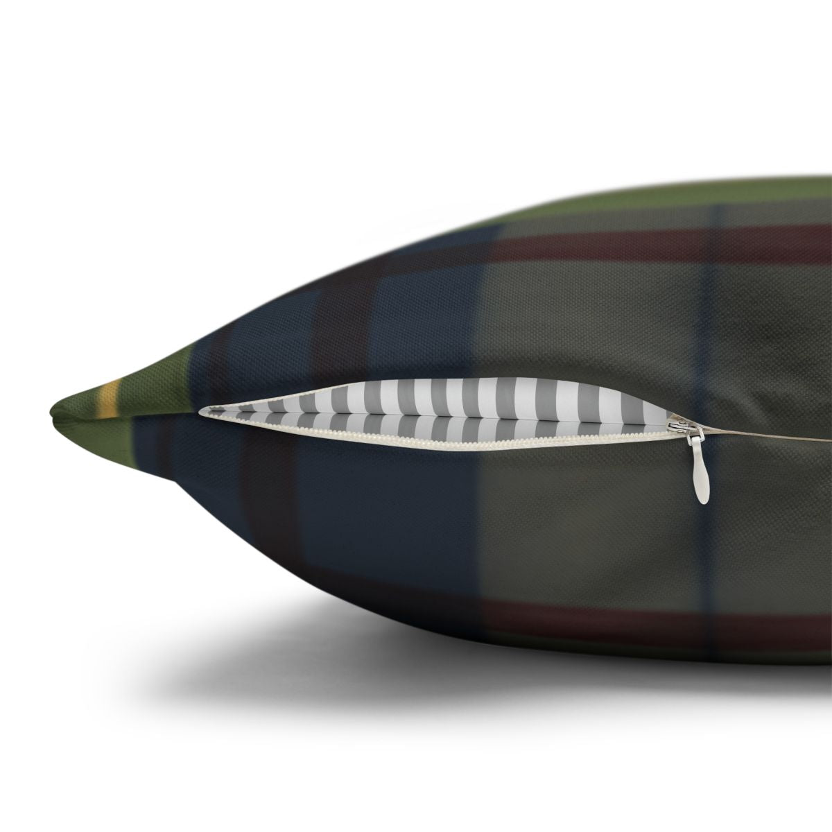Decorative Plaid Pillow with Hidden Zipper Design