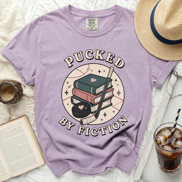 Pucked By Fiction Hockey Tee in Orchid