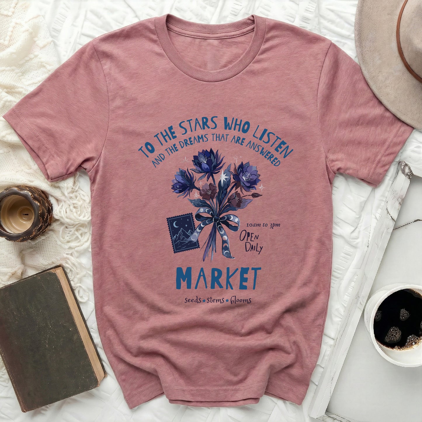 TO THE STARS WHO LISTEN MARKET Open Daily product type
Stars Quote
Dreams Art
Celestial Design
Floral Bouquet
Market Theme
Open Daily Print
Inspirational Product
Whimsical Artwork
Moon Stars
Fantasy Style
Bookish Aesthetic
Reader Gift
Graphic Product
Pink Color
Rose Shade
Mystical Vibe
Seeds Stems Blooms
Spiritual Gift
Unique Design
Creative Product