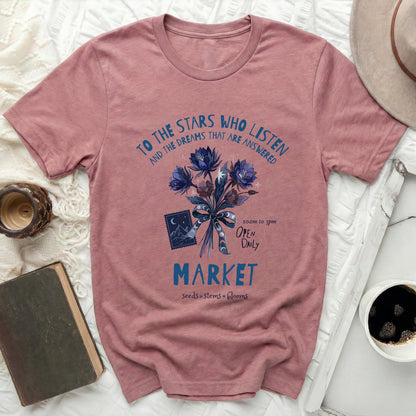 TO THE STARS WHO LISTEN MARKET Open Daily product type
Stars Quote
Dreams Art
Celestial Design
Floral Bouquet
Market Theme
Open Daily Print
Inspirational Product
Whimsical Artwork
Moon Stars
Fantasy Style
Bookish Aesthetic
Reader Gift
Graphic Product
Pink Color
Rose Shade
Mystical Vibe
Seeds Stems Blooms
Spiritual Gift
Unique Design
Creative Product