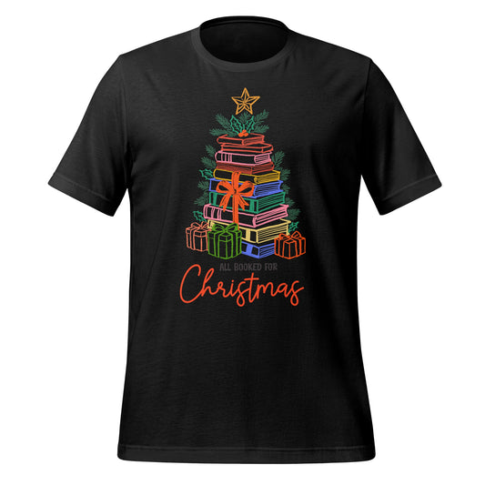 All Booked For Christmas Tree Shirt Festive T-shirt