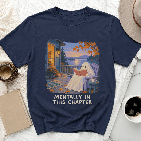 Cozy Chapter Ghost Tee in True Navy