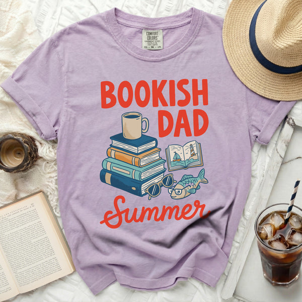 Bookish Dad Summer Tee in Orchid