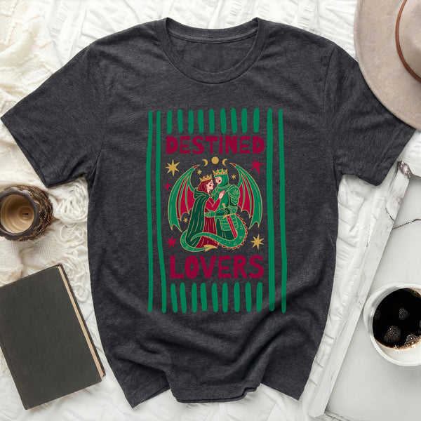 Dragon-Winged Lovers Tee in Dark Grey Heather