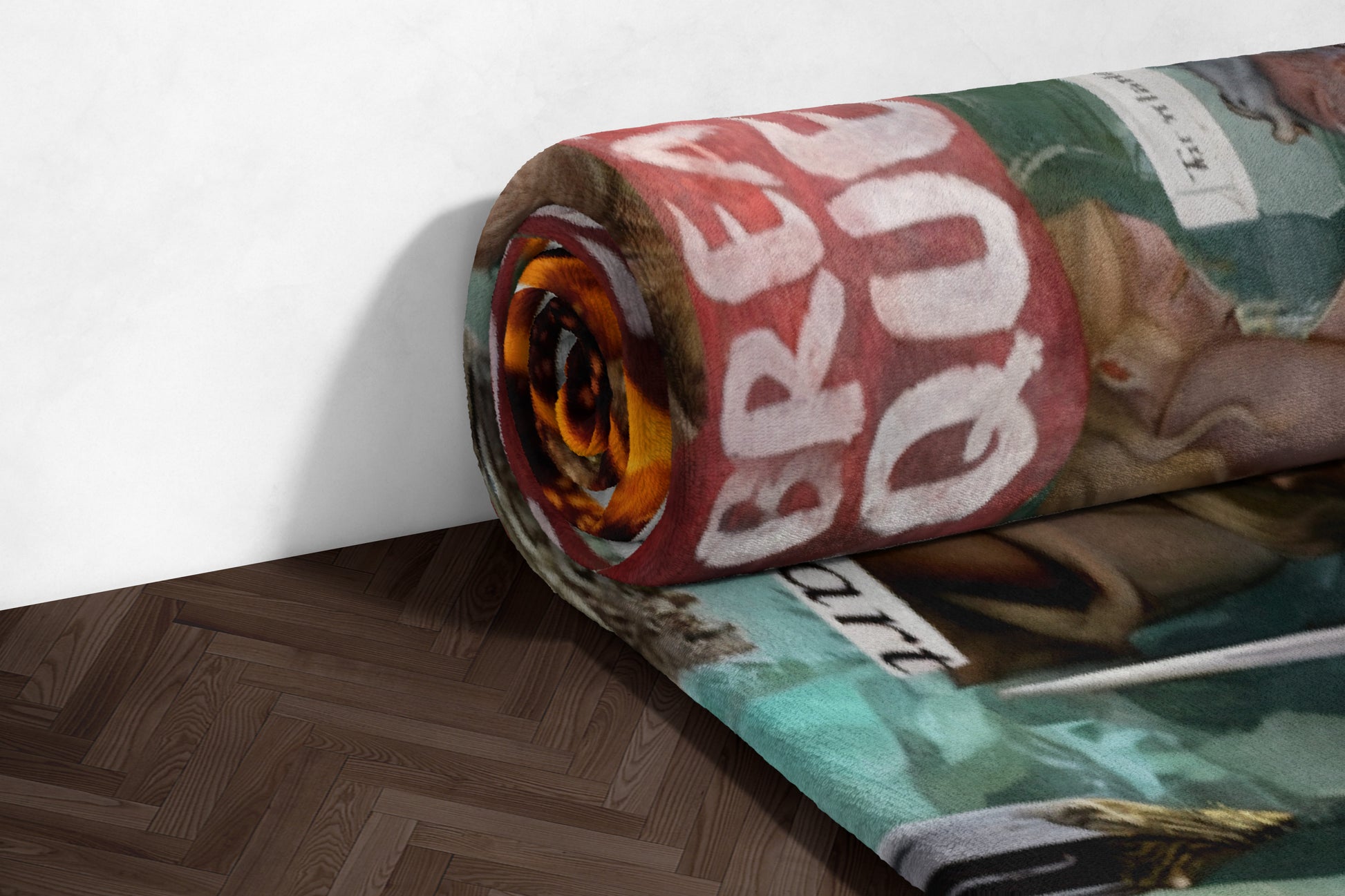 Cozy Oversized Blanket Roll Artwork Design