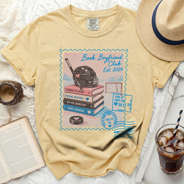 Book Boyfriend Club Hockey Tee in Butter