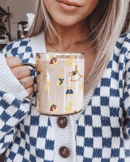 Cute Teddy Bear Design Clear Mug product