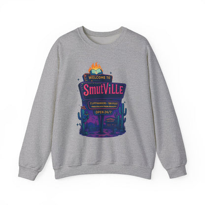 Smitville Welcome Sweatshirt Open 24/7 Graphic Apparel