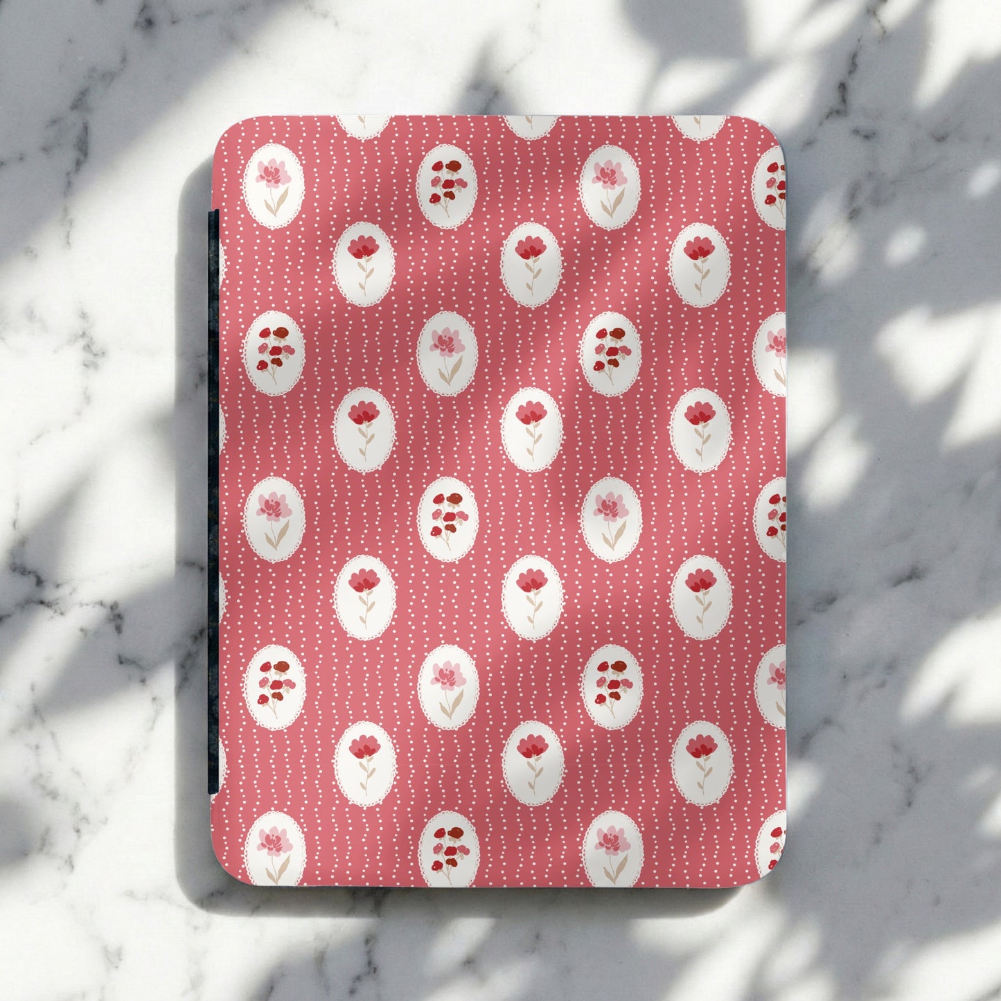 Red and White Floral Pattern Design Accessory