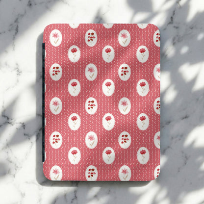 Red and White Floral Pattern Design Accessory