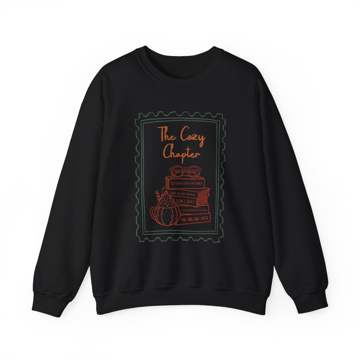 The Cozy Chapter Black Sweatshirt for Book Lovers