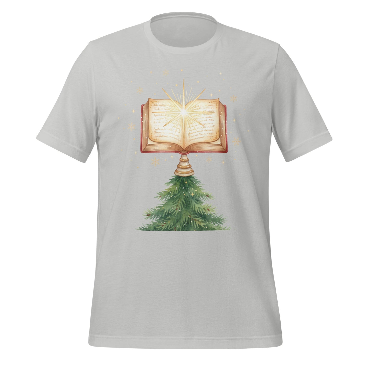 Christmas Tree with Open Book Design T-shirt