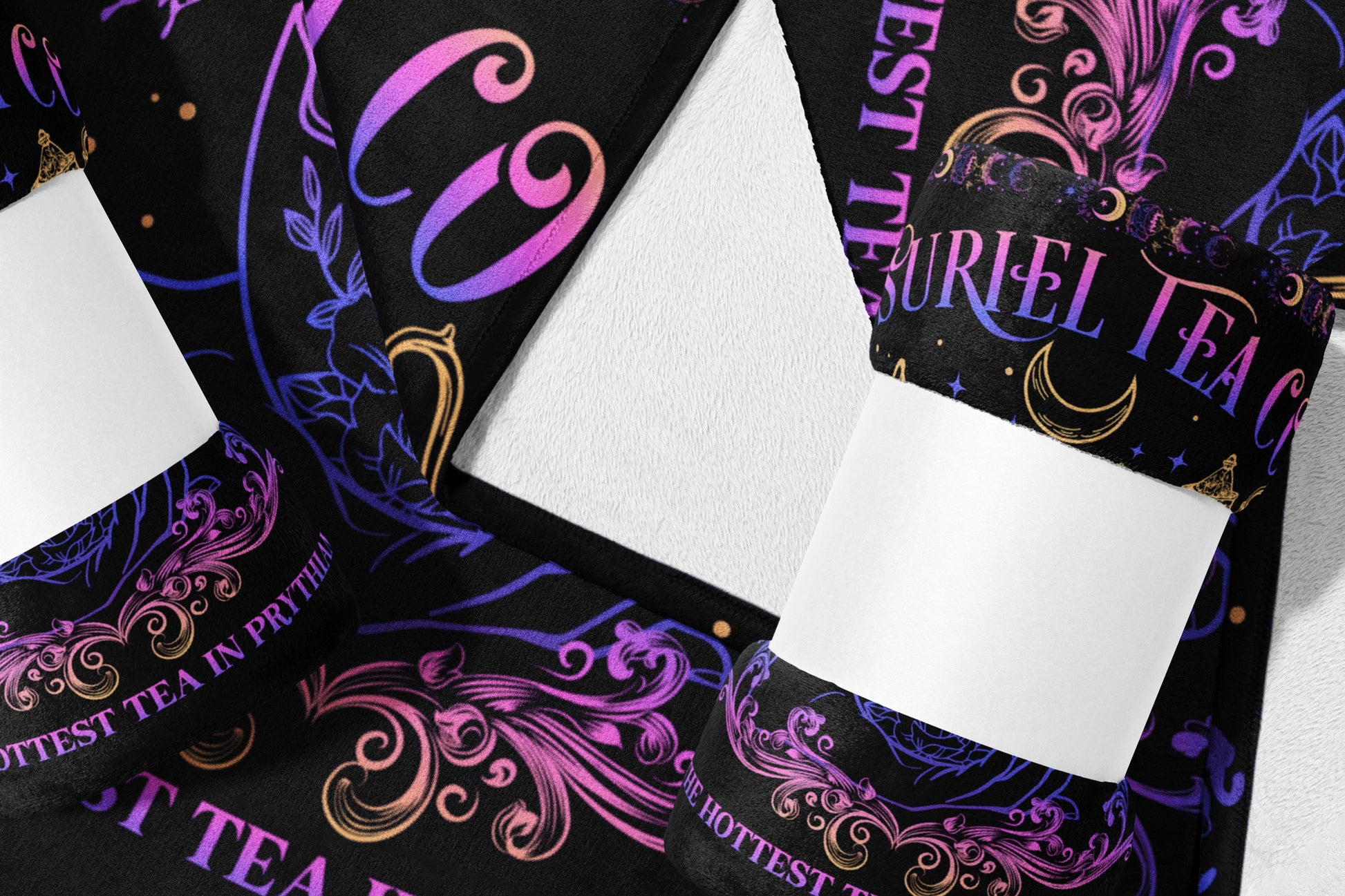 Artistic Black and Purple Design Tea Cozy