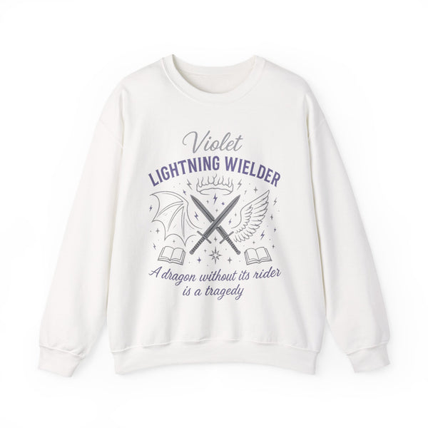 Violet Lightning Wielder Sweatshirt in White