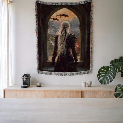 Manon Blackbeak Inspired Cozy Woven Throw Blanket