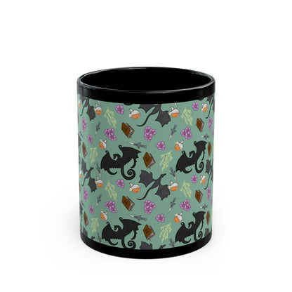 Black Fantasy Dragon Mug