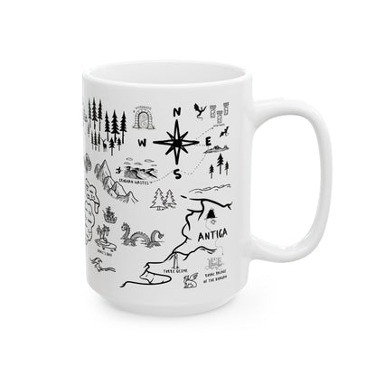 White Throne of Glass Map Mug