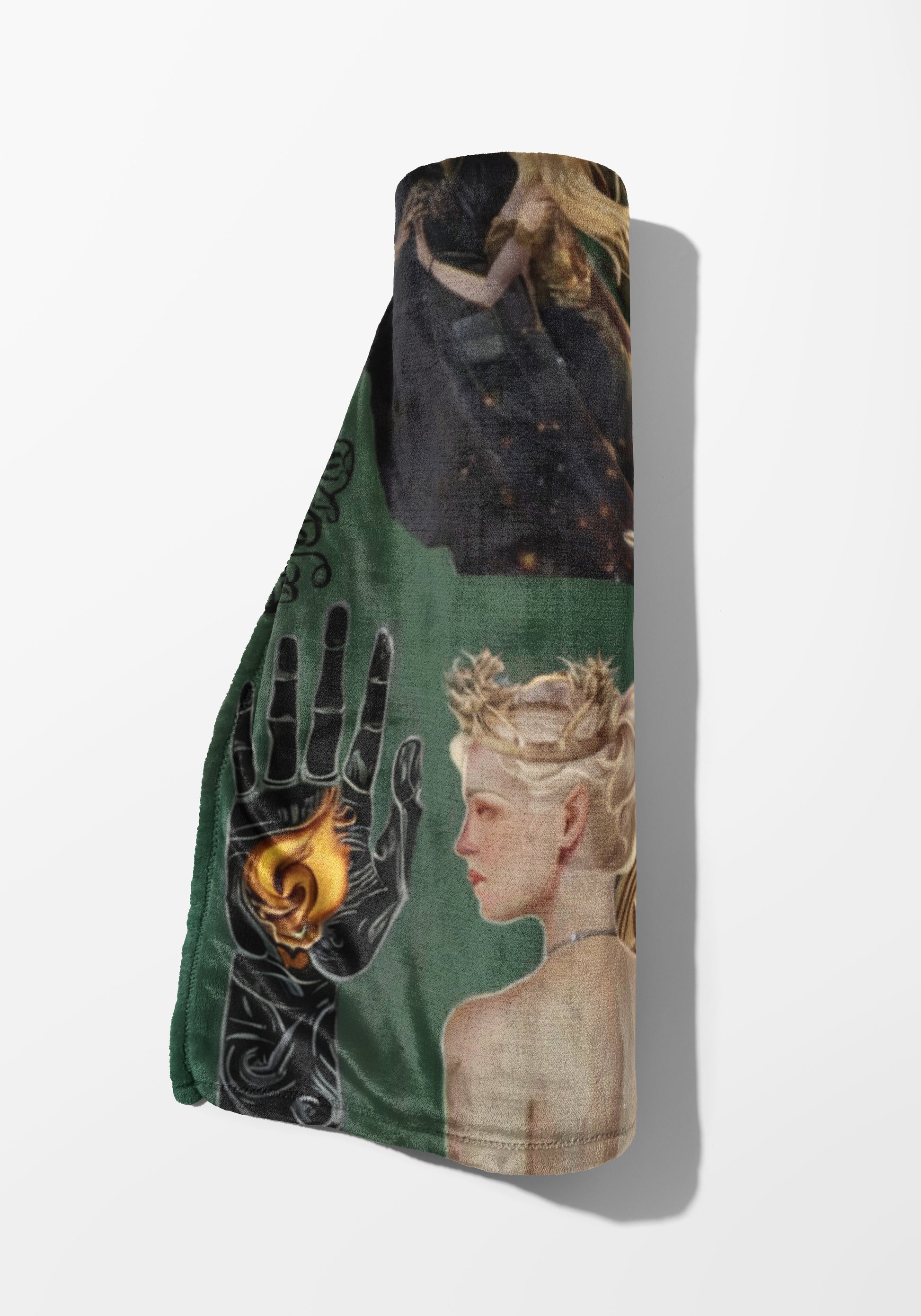 Fantasy Art Blanket with Mystical Characters Design