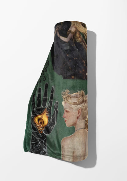 Fantasy Art Blanket with Mystical Characters Design