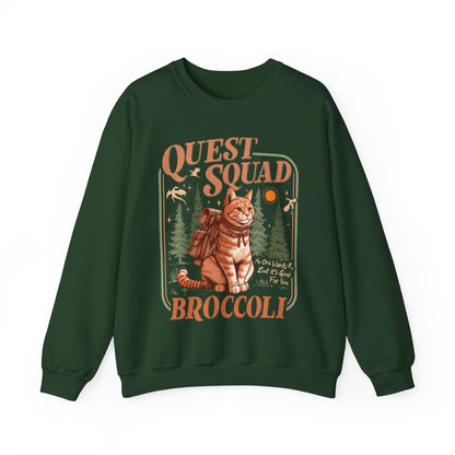 Quest Squad Broccoli Cat Sweatshirt