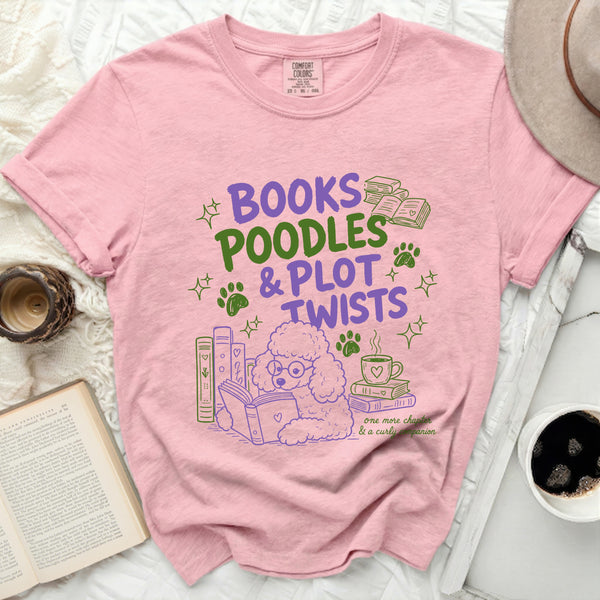 Bookish Poodle Tee in Blossom