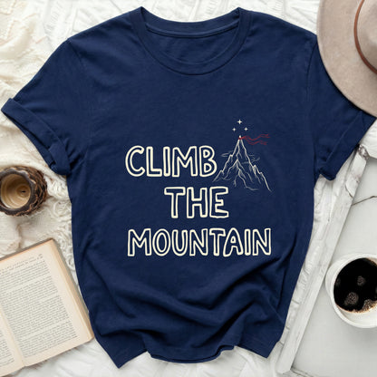 Climb The Mountain Graphic Adventure T-shirt product type
Climb
Mountain
Adventure
Graphic Tee
Outdoor Lifestyle
Hiking Gear
Explorer Spirit
Inspirational
Motivational Shirt
Peak Design
Stars Graphic
Flag Detail
Navy T-shirt
Dark Blue Apparel
Casual Clothing
Unisex Top
Travel Theme
Nature Lover
Summit Goals
Printed Shirt