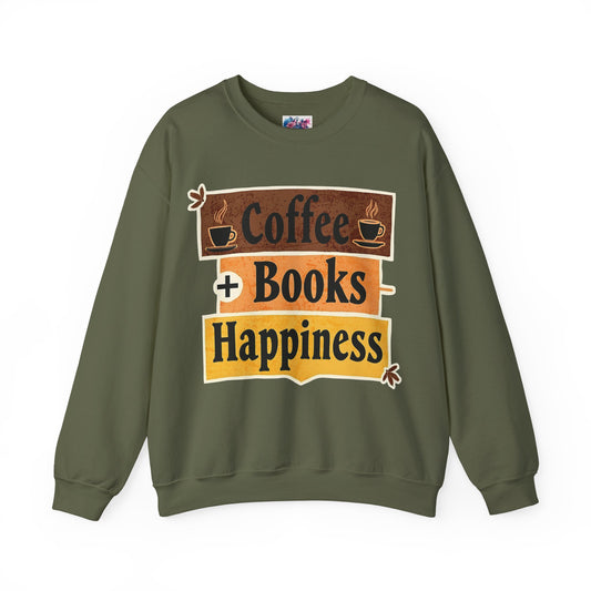 "Coffee + Books = Happiness" Sweatshirt