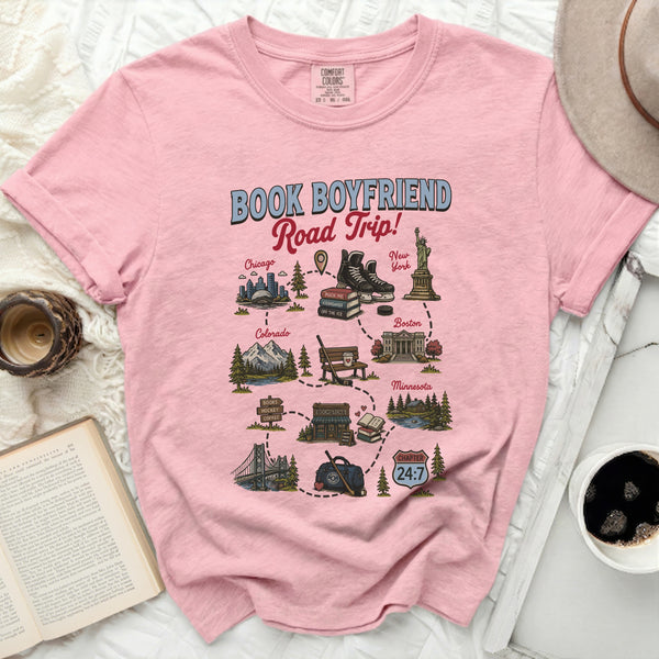 Book Boyfriend Road Trip Tee in Blossom