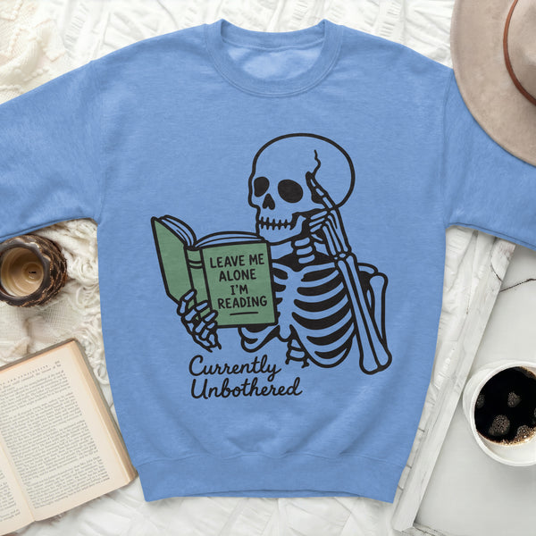 Unbothered Reader Sweatshirt in Carolina Blue