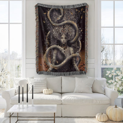 Dark House of Flame and Shadow Woven Blanket - MagicMerchEmporium